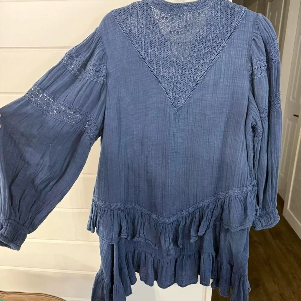 Free People Sachi Mini‎ Dress Blue M